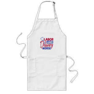 Labor and Delivery Nurse Gray Sparkle Long Apron