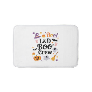 Labor and Delivery Nurse Halloween Pumpkin Ghost A Bath Mat