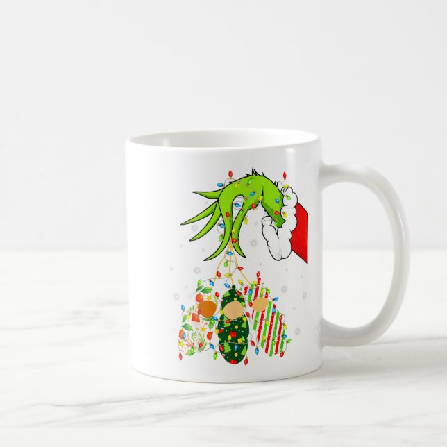 Labor And Delivery Nurse Merry Christmas Xmas Ligh Coffee Mug (Right)