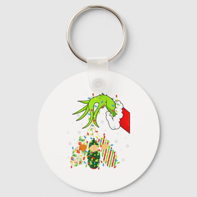 Labor And Delivery Nurse Merry Christmas Xmas Ligh Key Ring (Front)