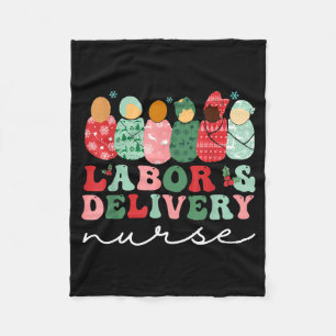 Labor And Delivery Nurse Shirt L&amp;d Nurse Chris Fleece Blanket