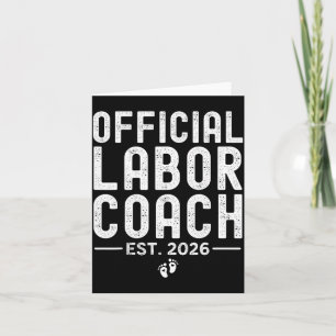 Labor Coach Est 2026 Expecting New Mom Dad Baby Sh Card