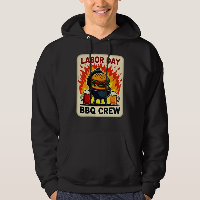 Labor Day BBQ Crew Flame Grill Shirt – Worker Holi (Front)