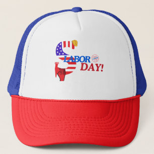 LABOR DAY TSHIRTS USA TRUCKER HAT