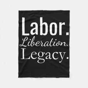 Labor Liberation Legacy - Black History Month Fleece Blanket