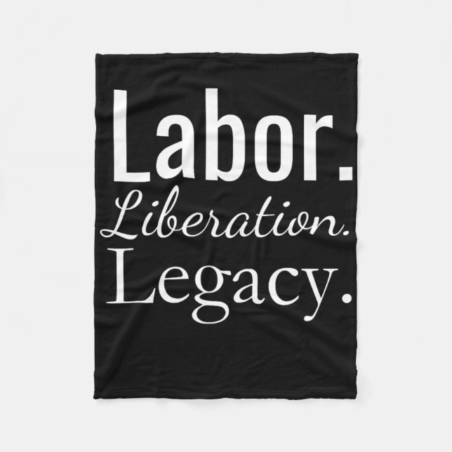 Labor Liberation Legacy - Black History Month  Fleece Blanket (Front)