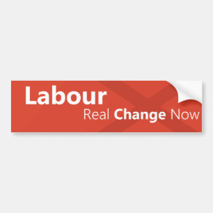 Labor Real Change Now Logo Bumper Sticker