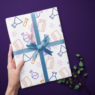 Laboratory Equipment Beaker Erlenmeyers Science Wrapping Paper