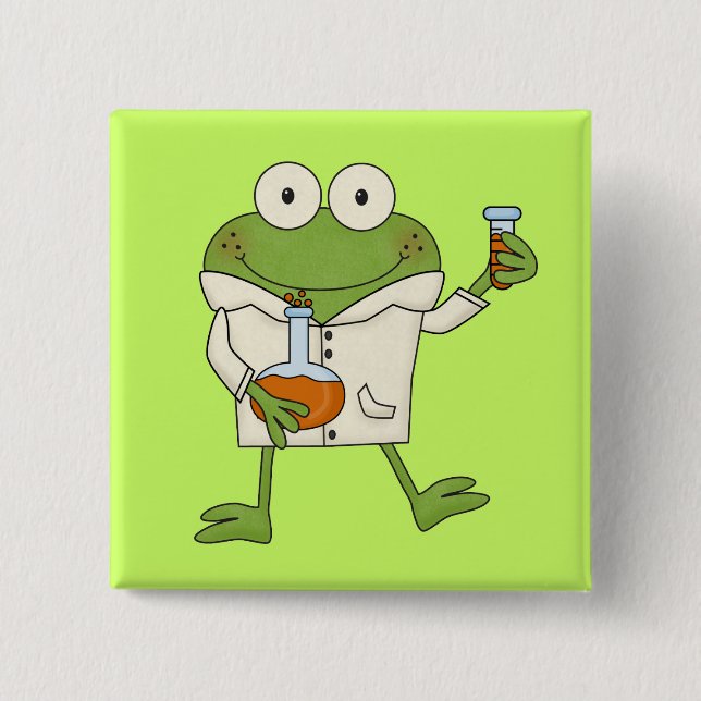 Laboratory Frog 15 Cm Square Badge (Front)