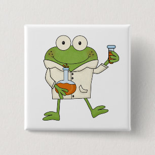Laboratory Frog 15 Cm Square Badge