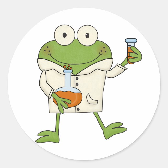 Laboratory Frog Classic Round Sticker (Front)