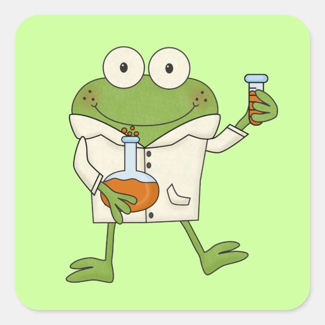 Laboratory Frog Square Sticker (Front)