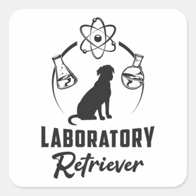 Laboratory Labrador Retriever Dog Lover Funny Gift Square Sticker (Front)