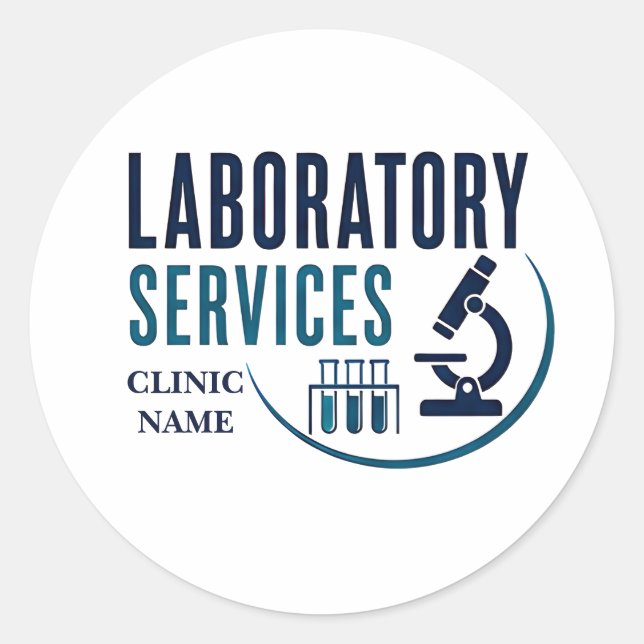 Laboratory Services Medical Classic Round Sticker (Front)