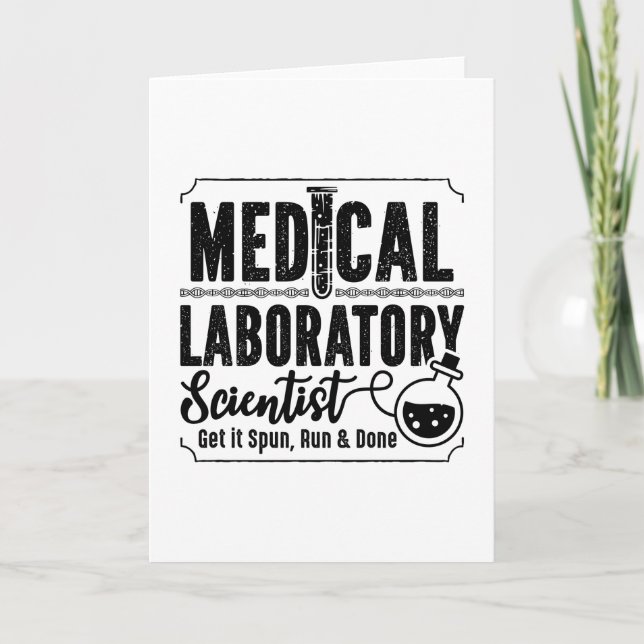 Laboratory Technician Medical Laboratory Scientist Card (Front)