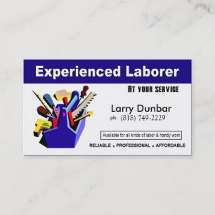 Laborer Handyman Home Repair Construction Business Card