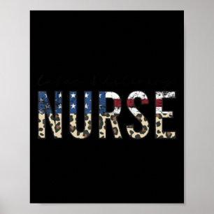 Labour and Delivery Nurse 4th Of July Poster