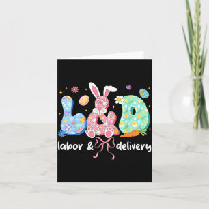 Labour and Delivery Nurse Easter Bunny Coquette Bo Card