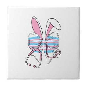 Labour And Delivery Nurse Easter Bunny Ears Baby B Tile