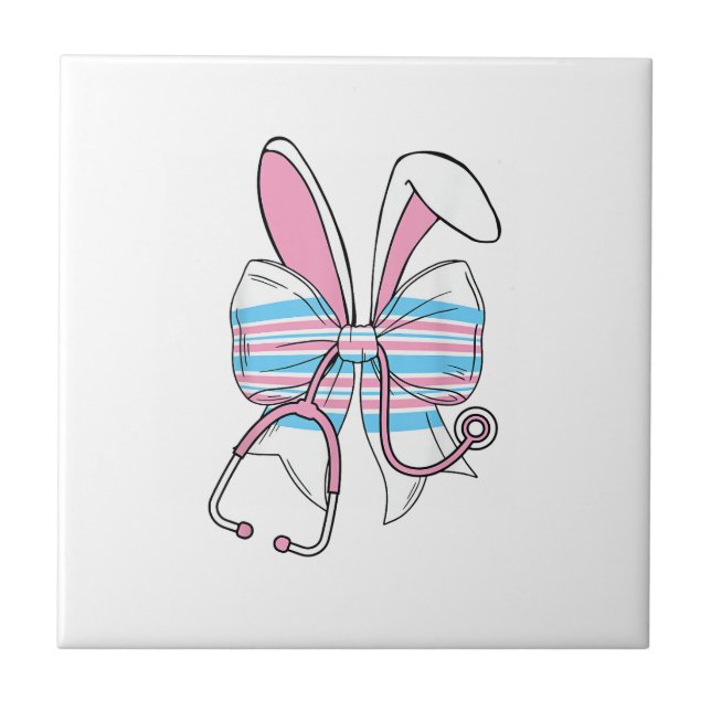 Labour And Delivery Nurse Easter Bunny Ears Baby B Tile (Front)