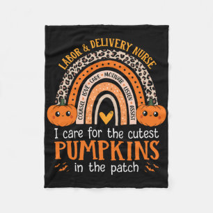 Labour And Delivery Nurse Halloween Landd Nurse Cu Fleece Blanket