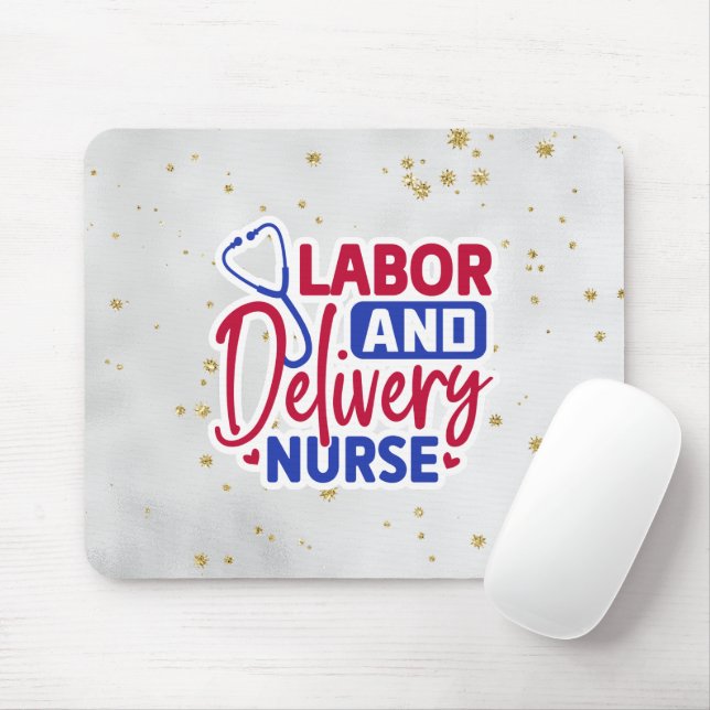 Labour and Delivery Nurse Mouse Pad (With Mouse)