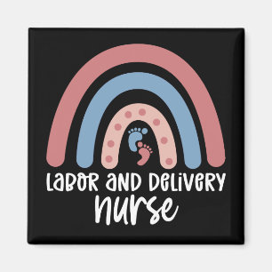 Labour and delivery nurse Rainbow Nurse gifts Magnet