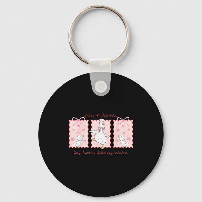 Labour And Delivery Tiny Human Delivery Service Si Key Ring (Front)