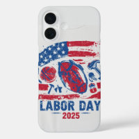Labour Day 2025 Sports iPhone 16 Case – Work Hard