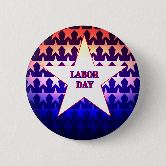 Labour Day 6 Cm Round Badge (Front)
