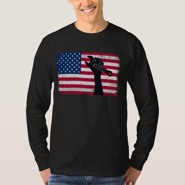 labour day american flag T-Shirt (Front)