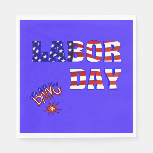 Labour Day Bang - Napkin (Front)