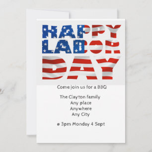 Labour Day BBQ invitation (editable)