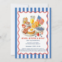 Labour Day Breakfast Invitation – Patriotic Brunch