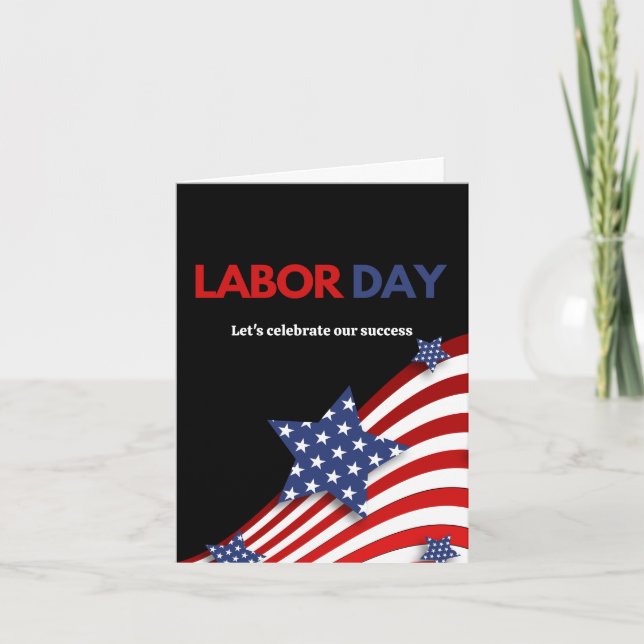Labour Day card from company to employee (editable (Front)
