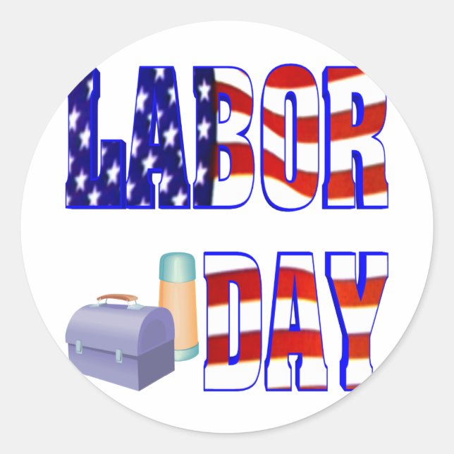 Labour Day Classic Round Sticker (Front)