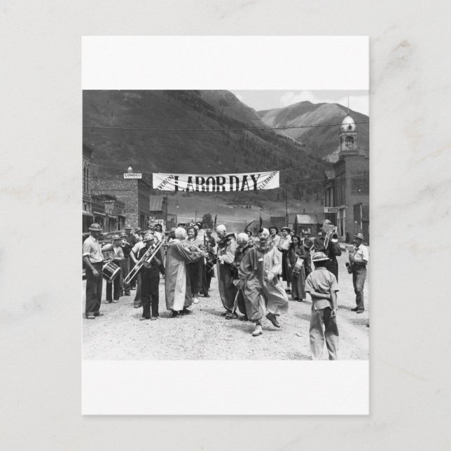 Labour Day Clowns, 1940 Postcard (Front)