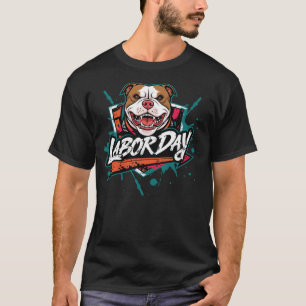 Labour Day Dog Smile face T-Shirt