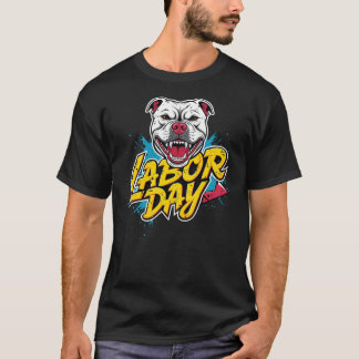 Labour Day Dog Smile face T-Shirt
