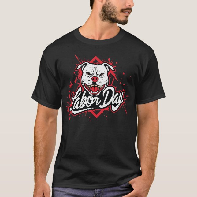 Labour Day Enjoy Bulldog Celebration T-Shirt (Front)