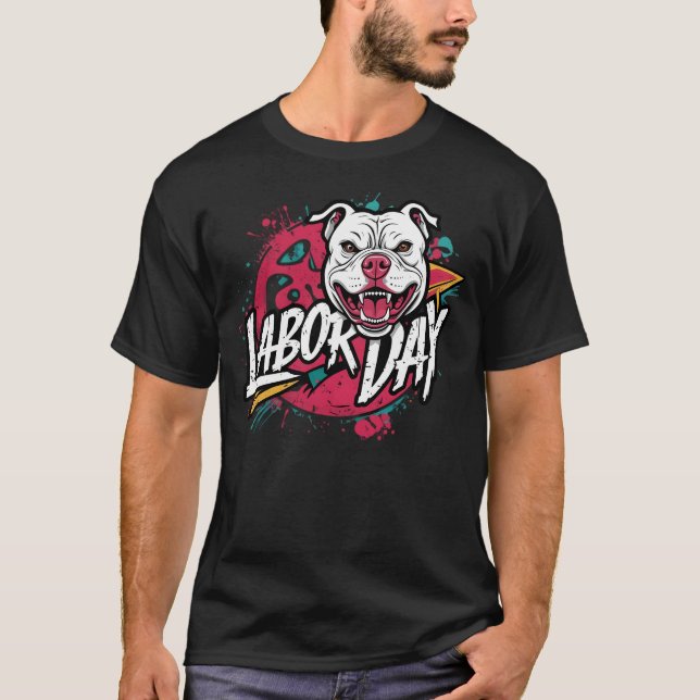 Labour Day Enjoy Bulldog T-Shirt (Front)