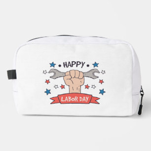 Labour Day Graphic Badge Colour Design Dopp Kit