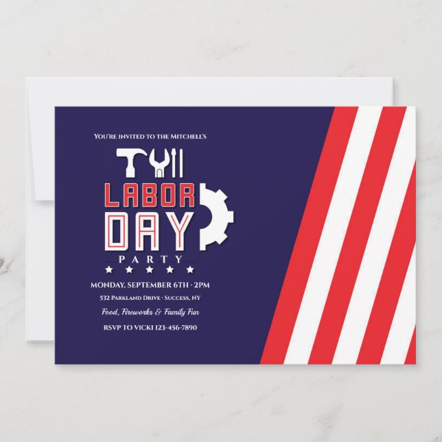 Labour Day Invitation (Front)