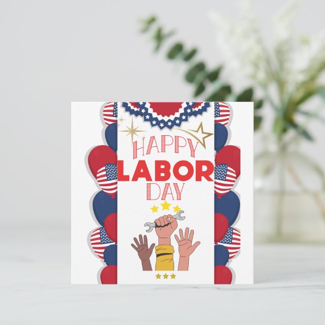 Labour day invitation (Standing Front)