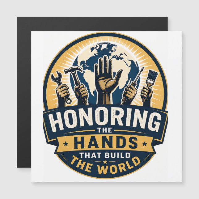 Labour Day Magnetic Card (Front/Back)