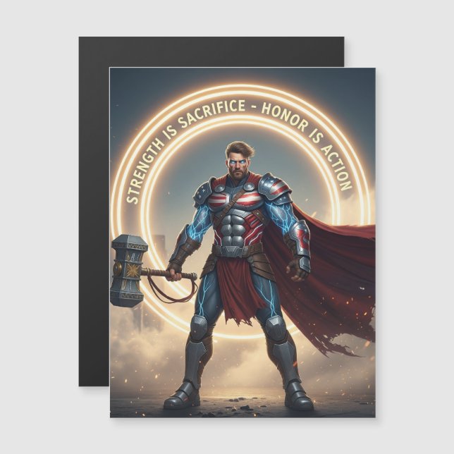 Labour Day Magnetic Card – Strength is Sacred (Front/Back)