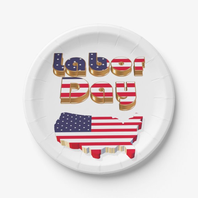 Labour Day Paper Plate (Front)