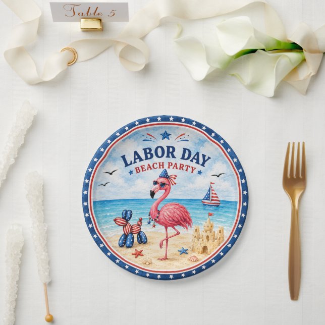 Labour Day Party Invitations Paper Plate (Wedding)
