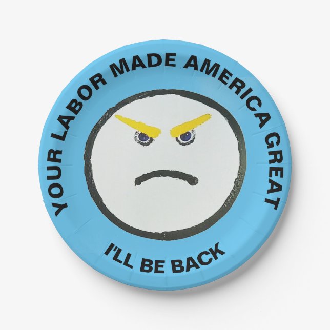 Labour day party plates (Front)
