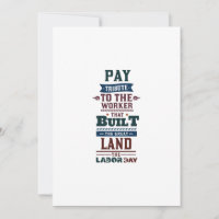 Labour day pay tribute to the worker
